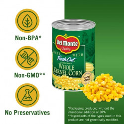 Del Monte Canned Golden Sweet Whole Kernel Corn, 15.25 Oz Can
