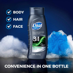 Dial Men 3in1 Body, Hair And Face Wash, Recharge
