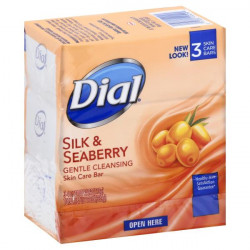 Dial Skin Care Bar Soap, Silk & Seaberry 3 Bars