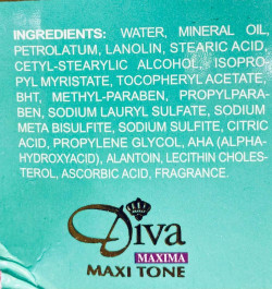 Diva Maxima Triple Action Maxi Tone Fade Milk Skin Lotion 11.8 oz