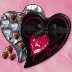 Dove Dark Chocolate Candy Valentines Day Truffles Hearts - 6.50 Oz