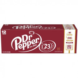 Dr Pepper Soda, 12 fl oz cans, 12 pack