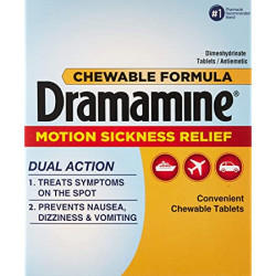 Dramamine | Motion Sickness Relief| Orange Flavor | 25 Tablets