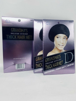 DREAM World Grandma's Original Thick Hair Net Black Snood One Size