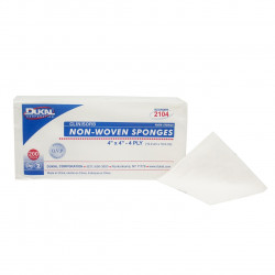 Dukal Non-Woven Gauze Sponges, 4" X 4", Non-Sterile, 4-Ply, 200/Sleeve