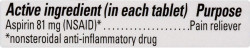 Ecotrin Aspirina entérica revestida de seguridad, 81 mg comprimidos de baja resistencia 45 tabletas |