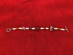 Wire Embellished Bead Bracelet