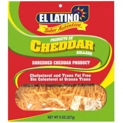 El Latino Shredded Cheddar Product, 8oz