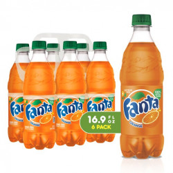Fanta Caffeine-Free Orange Fruit Flavored Soft Drink Soda Pop, 16.9 Fl Oz, 24 Pack Bottles