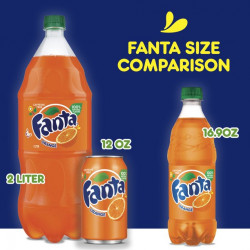 Fanta Caffeine-Free Orange Fruit Flavored Soft Drink Soda Pop, 16.9 Fl Oz, 24 Pack Bottles
