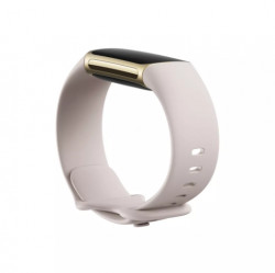 Fitbit Charge 5 Advanced Fitness and Health Tracker with Bonus Band - Silicone White Strap