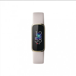 Fitbit Luxe Fitness and Wellness Tracker Bundle with One-Size Band and Bonus Small Band - Lunar White