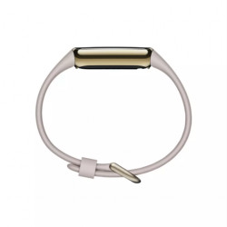 Fitbit Luxe Fitness and Wellness Tracker Bundle with One-Size Band and Bonus Small Band - Lunar White