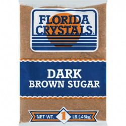FLORIDA CRYSTALS DARK BROWN SUGAR 1 LB. BAG