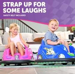 Flybar 6V Bumper Car, Battery Powered Ride On, Fun LED Lights, Includes Charger
