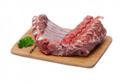 Fresh pork ribs sold by the pound