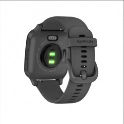 Garmin Venu Sq Smart Watch - Slate Aluminum Bezel with Shadow Gray Case and Silicone Band