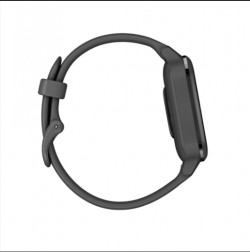 Garmin Venu Sq Smart Watch - Slate Aluminum Bezel with Shadow Gray Case and Silicone Band