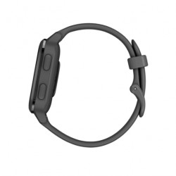 Garmin Venu Sq Smart Watch - Slate Aluminum Bezel with Shadow Gray Case and Silicone Band