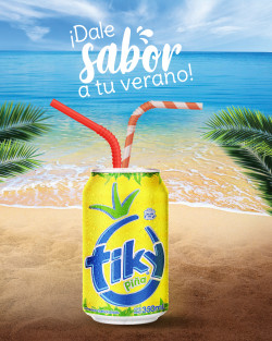 Gaseosa Tiky Sabor Piña Lata - 355ml