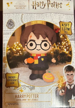 Gemmy Airblown Inflatable Harry Potter with Pumpkin 4.5-ft