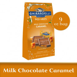 GHIRARDELLI Holiday Milk Chocolate Caramel Squares, Milk Chocolate With Caramel Candy, 9 Oz Bag