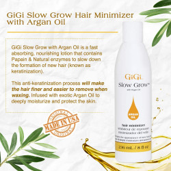 GiGi Slow Grow Hair Inhibitor Lotion With Argan Oil, Hair Regrowth Minimizer