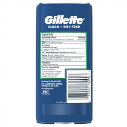 Gillette Clear Gel Men's Antiperspirant Deodorant, Wild Rain, 3.8 oz,
