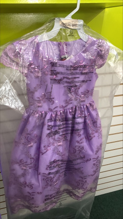 Girls Purple Rhinestone Dress| Size 4