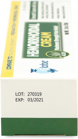 Globe Hemorrhoid Symptom Treatment Cream, Pain Relief with Aloe, (1.8 Ounce Tube) Relief from Hemorrhoids, Piles, Itching, Burning, Discomfort, & More