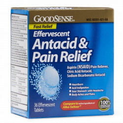 GoodSense Effervescent Antacid + Pain Relief Tablets 36Ct
