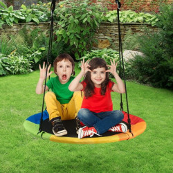 Goplus 40'' Flying Saucer Tree Swing Indoor Outdoor Play Set Swing For Kids