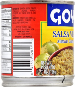 Goya Foods Salsa Verde, Mexican Green Salsa, 7 Ounce