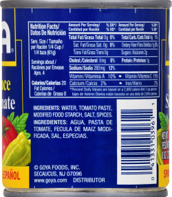 Goya Tomato Sauce, Spanish Style, 8 oz