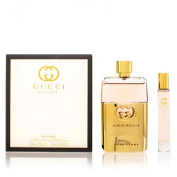 Gucci Guilty Pour Femme 3 Oz Eau De Parfum + .25 Oz For Her Gift Set