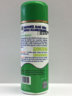 H20 jours – huile eclaircissante naturel aloe vera, soins corporeals action rapide 125 ml