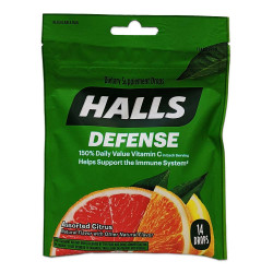 HALLS Defense Assorted Citrus Vitamin C Drops