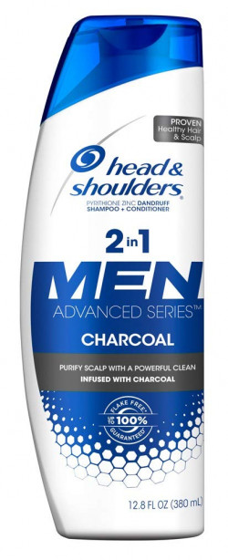 Head&Shoulders Advanced Series Shampoo Mens Charcoal 2-In-1 12.8 Ounce (380ml)