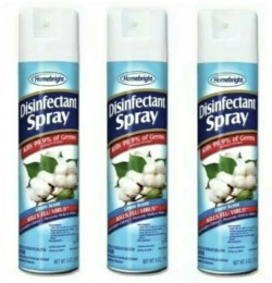 Homebright Disinfectant Spray 6 Oz. LINEN Scent Kills 99.9% Of Germs (3 Pack)