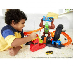 Hot Wheels Toxic Gorilla Slam Playset With Lights & Sounds For Kids
