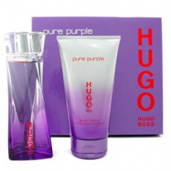 Hugo Boss Pure Purple Gift Set EDP 3.0 Oz 90 Ml + Body Lotion 5.0 Oz