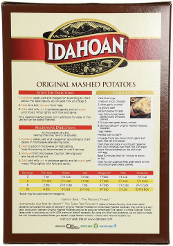 Idahoan Mashed Potatoes, Original, 13.75 oz