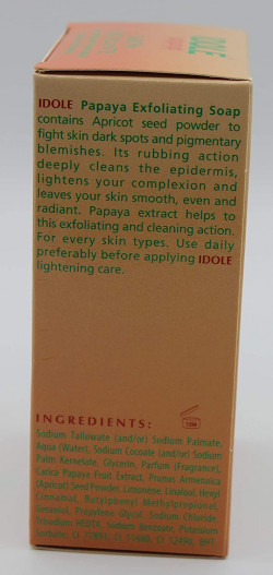 Idole Papaya Exfoliating Lightening Whitening Soap 7 oz / 200g