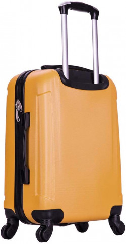 InUSA Pilot 20 Inch Hardside Carry-On Spinner Luggage with Ergonomic Handles, Travel Suitcase with Four Spinner Wheels and Studs, Mustard