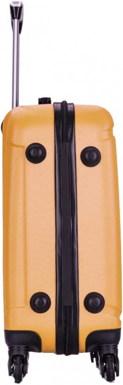 InUSA Pilot 20 Inch Hardside Carry-On Spinner Luggage with Ergonomic Handles, Travel Suitcase with Four Spinner Wheels and Studs, Mustard