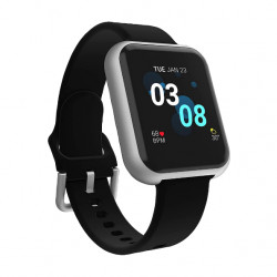 iTouch Air 3 Smartwatch Fitness Tracker, 44mm - Silver Case with Black Strap