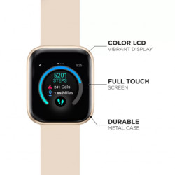 iTouch Air 3 Touchscreen Smartwatch Fitness Tracker, 40mm - Gold Case with Beige Strap
