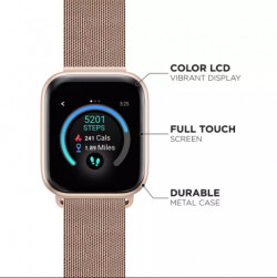 iTouch Air 3 Touchscreen Smartwatch Fitness Tracker, 40mm - Rose Gold Case with Rose Gold Mesh Strap