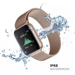 iTouch Air 3 Touchscreen Smartwatch Fitness Tracker, 40mm - Rose Gold Case with Rose Gold Mesh Strap