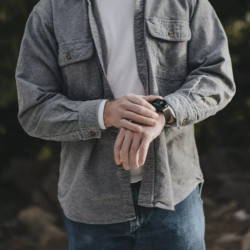 iTouch Sport 3 Touchscreen Smartwatch, 45mm - Black Case with Black Mesh Strap